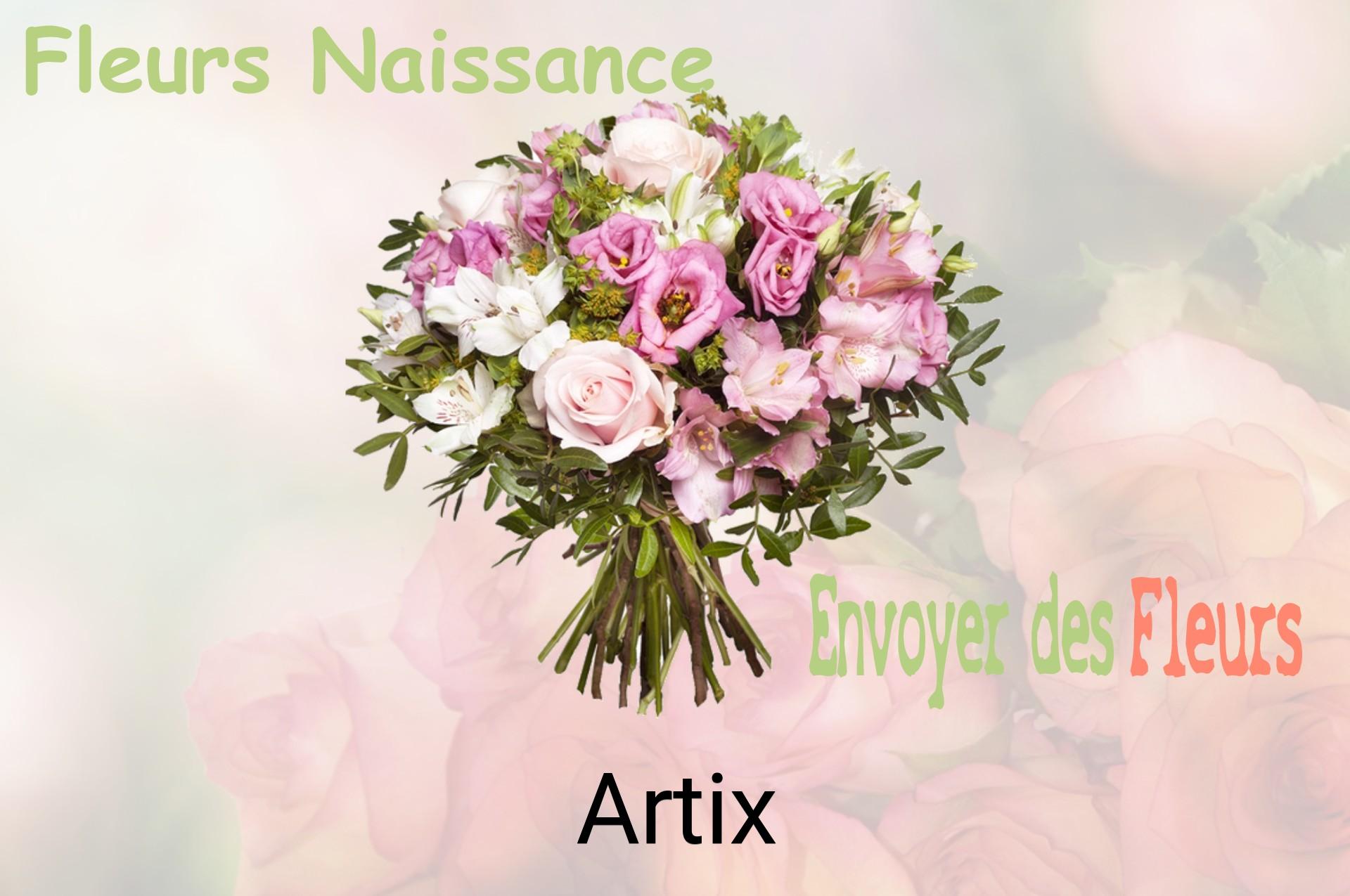 Bouquet de fleurs de naissance livré à Artix