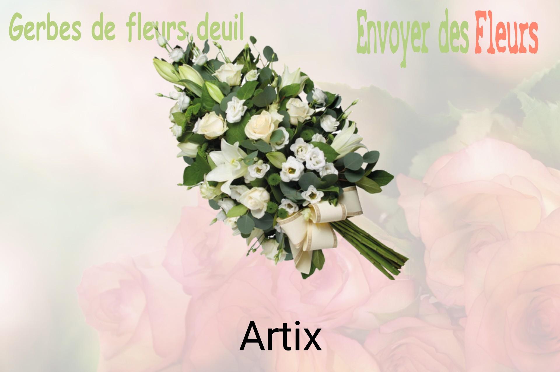 Gerbe de fleurs de deuil livrée à Artix